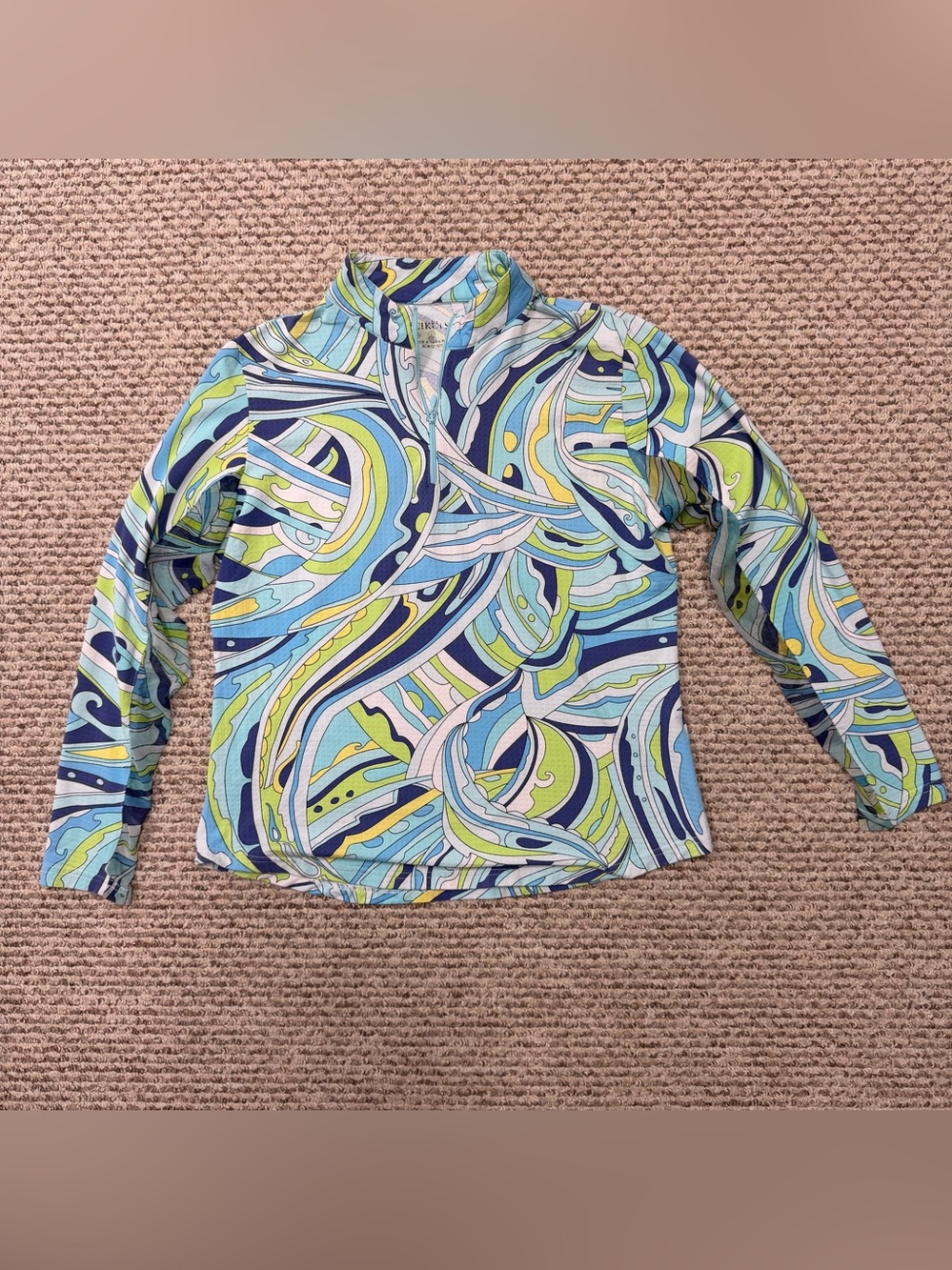 IBKUL ICIKULS UPF 50+ Long Sleeve Shirt Top Women L  1/4 Zip Golf Pickleball